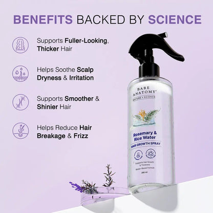 Natural Rosemary & Rice Water Hair Growth Density Spray