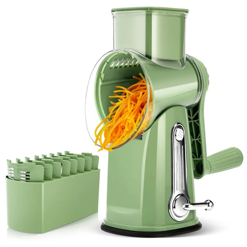 Effortless Rotary Cheese Grater & Veggie Slicer