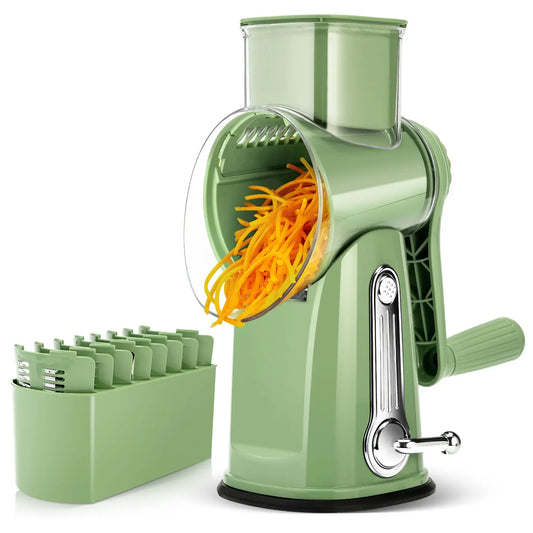 Effortless Rotary Cheese Grater & Veggie Slicer