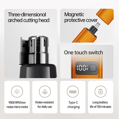 Precision Electric Nose & Facial Hair Trimmer – Painless & Easy Grooming